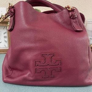 Tory Burch burgundy hobo